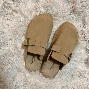 Haute Hippie Tan Suede Mules